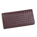 BOTTEGA VENETA（ボッテガベネタ） 長財布 P.FOGLIO INTRECCIATO 156819 6115 ダークパープル H10×W19×D2