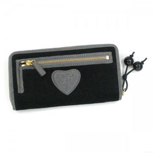 JUICY COUTURE(ジューシークチュール) 長財布 GRAPHIC VELOUR LOVE YSRU1796 1 ブラック H10.5×W19.5×D3