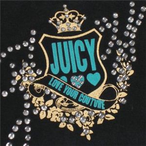 JUICY COUTURE(ジューシークチュール) 長財布 GRAPHIC VELOUR LOVE YSRU1796 1 ブラック H10.5×W19.5×D3