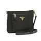 Prada（プラダ） ショルダーバッグ TESSUTO+SAFFIANO BT0693 F0002 ブラック （H19×W24×D9）