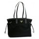 Prada（プラダ） トートバッグ TESSUTO+SAFFIANO B4001C 2 ブラック/レッド （H28×W40×D14）