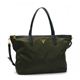 Prada（プラダ） トートバッグ TES+SAFFIANO BR4257 99H ブラック/グリーン （H29.5×W40×D13.5）