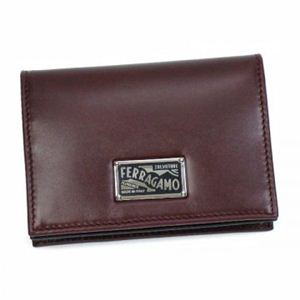 Ferragamo(フェラガモ) カードケース MENS SLG FELIX 668832 443448 ワイン (H7.5×W10.5×D2)
