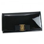 Ferragamo(フェラガモ) 長財布 VARA PRINT ITEM 22A900 464730 ブラック (H10×W19×D2.5)
