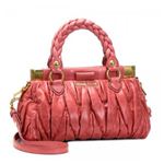 MIUMIUi~E~Ej nhobO MATELASSE LUX RN0670 28 SALMON