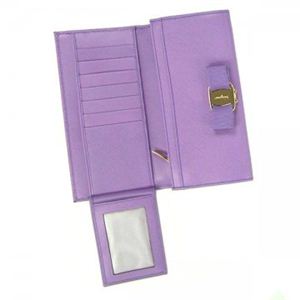 Ferragamo(フェラガモ) 長財布 MISS VARA BOW CLIP V 22A900 456186 ライトパープル