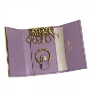 Ferragamo(フェラガモ) キーケース GANCINI ICONA VITELL 224627 455629 ライトパープル