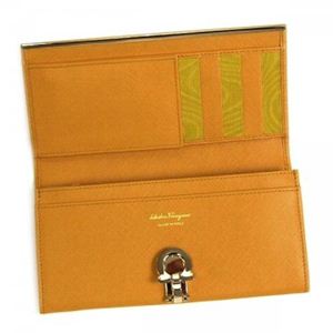 Ferragamo(フェラガモ) 長財布 GANCINI ICONA VITELL 224633 455631 マスタード