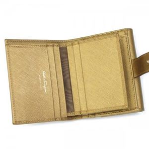 Ferragamo(フェラガモ) Wホック財布 GANCINI ICONA VITELL 227122 455768 ゴールド