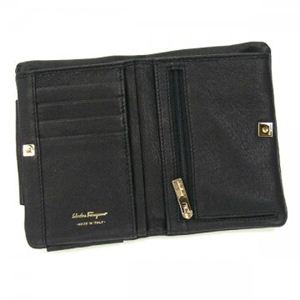 Ferragamo(フェラガモ) 二つ折り財布(小銭入れ付) VARA ICONA 22B177 462909 ブラック