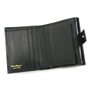 Ferragamo(フェラガモ) Wホック財布 VARA PRINT ITEM 22A926 4647274 ブラック