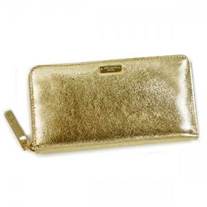 KATE SPADE(ケイトスペード) 長財布 HARRISON ST METALLIC PWRU2031 711 ゴールド