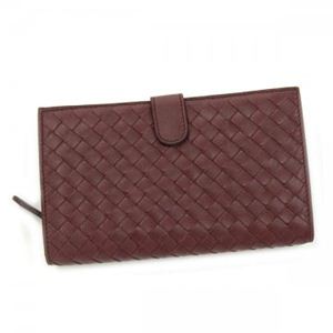 BOTTEGA VENETA(ボッテガベネタ) 二つ折り財布(小銭入れ付) PORTAMONETE INTRECCI 114074 6130 ワイン
