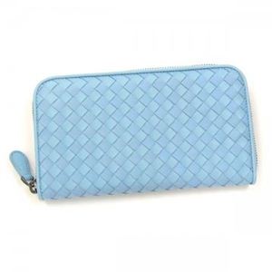 BOTTEGA VENETA(ボッテガベネタ) 長財布 PORTAMONETE INTRECCI 114076 4701 スカイ ブルー