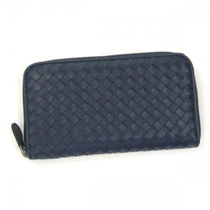 BOTTEGA VENETA(ボッテガベネタ) 長財布 P.FOGLIO INTRECCIATO 114076 1302 ダークブルー