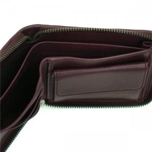 BOTTEGA VENETA(ボッテガベネタ) 二つ折り財布(小銭入れ付) P.FOGLIO INTRECCIATO 222536 6115 ダークパープル