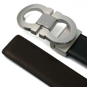 Ferragamo(フェラガモ) ベルト DOUBLE ADJUS 671041 218991 ブラック/ブラウン (長さ115まで対応)