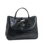 Longchamp�i�����V�����j �n���h�o�b�O ROSEAU STYLE CROCO 1686 1 �u���b�N
