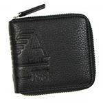 EMPORIO ARMANI（エンポリオアルマーニ） 二つ折り財布（小銭入れ付） LINEA ANGAR YEM475 80001 ブラック