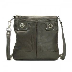 MARC BY MARC JACOBS(マークバイマークジェイコブス) ナナメガケバッグ TOTALLY TURNLOCK M3113010 80109 グレー/シルバー