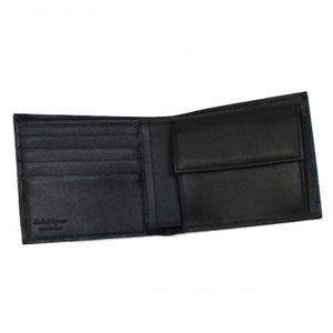 Ferragamo（フェラガモ） 二つ折り財布（小銭入れ付） MENS SLG GAMMA 668734 433496 ブラック