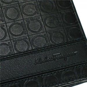 Ferragamo（フェラガモ） 二つ折り財布（小銭入れ付） MENS SLG GAMMA 668734 433496 ブラック