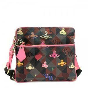 【2012年5月15日まで期間限定値下げ】Vivienne Westwood(ヴィヴィアンウエストウッド) ナナメガケバッグ LOGOMANIA 13148 ピンク
