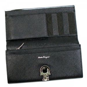 Ferragamo(フェラガモ) 長財布 GANCINI ICONA VITELL 224633 273805 NERO