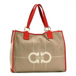 【2013年3月31日まで期間限定値下げ】Ferragamo(フェラガモ) トートバッグ KAITLIN 21D787 535239 ALMOND/LAVA