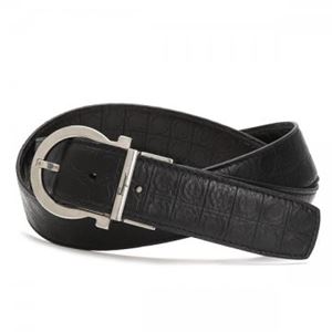Ferragamo（フェラガモ） ベルト 長さ115まで対応 幅3.5 679314 621487 DEEP BLACK