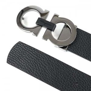 Ferragamo（フェラガモ） ベルト 長さ106まで対応 幅3.5 678783 476361 NERO HICKORY