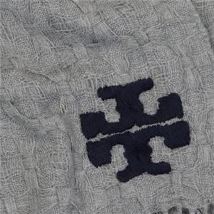 TORY BURCH（トリーバーチ） マフラー  32145412 30 GRAY/NAVY