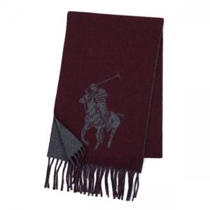 RalphLauren(ラルフローレン) マフラー 6F0213 600 AGED WINE/GREY HTHR