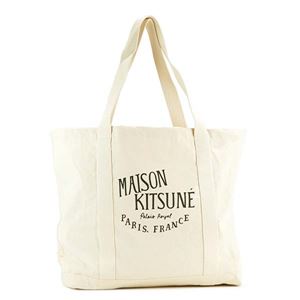 MAISON KITSUNE�i���]���L�c�l�j �g�[�g�o�b�O U801-ECBK ECRU BLACK