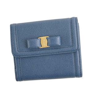 Ferragamo(フェラガモ) 二つ折り財布(小銭入れ付) 22C911 673757 BLU STONE