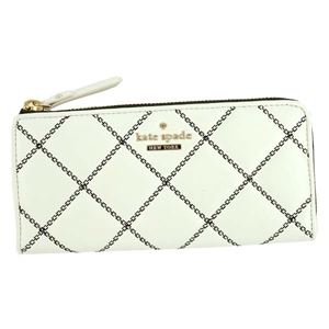 KATE SPADE(ケイトスペード) L字ファスナー長財布 PWRU4941 150 CEMENT/BLACK//SMOKEY ROSE