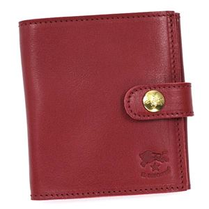 IL BISONTE(イルビゾンテ )二つ折り財布(小銭入れ付) C0955 245 ROSSO RUBINO