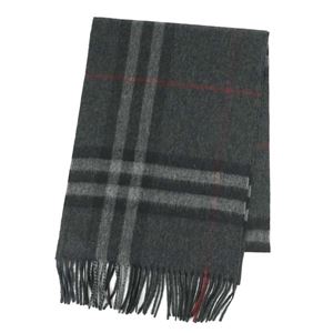 Burberryio[o[j }t[  GIANT ICON 168 CORE CASHMERE  CHARCOAL CHECK