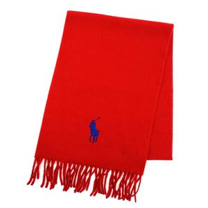 RalphLauren(ラルフローレン) マフラー 6F0514 600 RL RED 2000/BRIGHT ROYAL