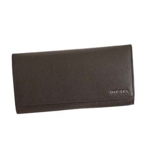 DIESEL(ディーゼル) フラップ長財布 X04457 H6385 COFFEE BEAN/NECTARINE