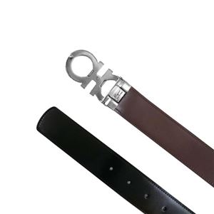 Ferragamo（フェラガモ） ベルト 675542 312615 NERO／HICKORY 長さ109.5/119.5 幅3.5cm ベルト穴5