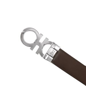 Ferragamo（フェラガモ） ベルト 675542 312615 NERO／HICKORY 長さ109.5/119.5 幅3.5cm ベルト穴5