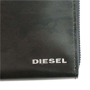 DIESEL（ディーゼル） ラウンド長財布  X05077 H5760 OLIVE NIGHT/MILITARY CAMOU