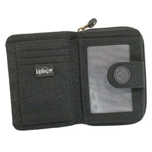 Kipling（キプリング） 二つ折り財布（小銭入れ付）  K13886 H61 BLACK LEAF