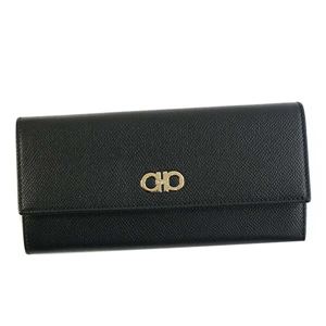 Ferragamo（フェラガモ） フラップ長財布  22D149 683258 NERO