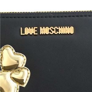LOVE MOSCHINO（ラブモスキーノ） ラウンド長財布  JC5557 00B NERO/ORO