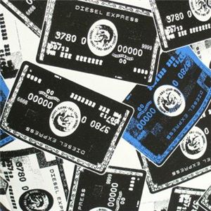 DIESEL(ディーゼル) ナナメガケバッグ CRAZY CARDS XT45 H2999 ブラック/ブルー H23×W19×D7.5