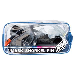 鬼怒川 AQA(アクア) スノーケリング 3 点セット シリコンL KZ9211 ブラック