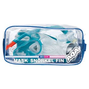 鬼怒川 AQA(アクア) スノーケリング 3 点セット ライトM KZ9212 ターコイズ