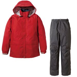 PUROMONTE(プロモンテ) Rain Wear ゴアテックス レインスーツ Men's SR135M レッド&times;チャコール L